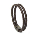 Lederarmband Herren geflochten aus Echtleder mit starkem Magnetverschluss – 10 mm breit | WILLYS JEWELLERY