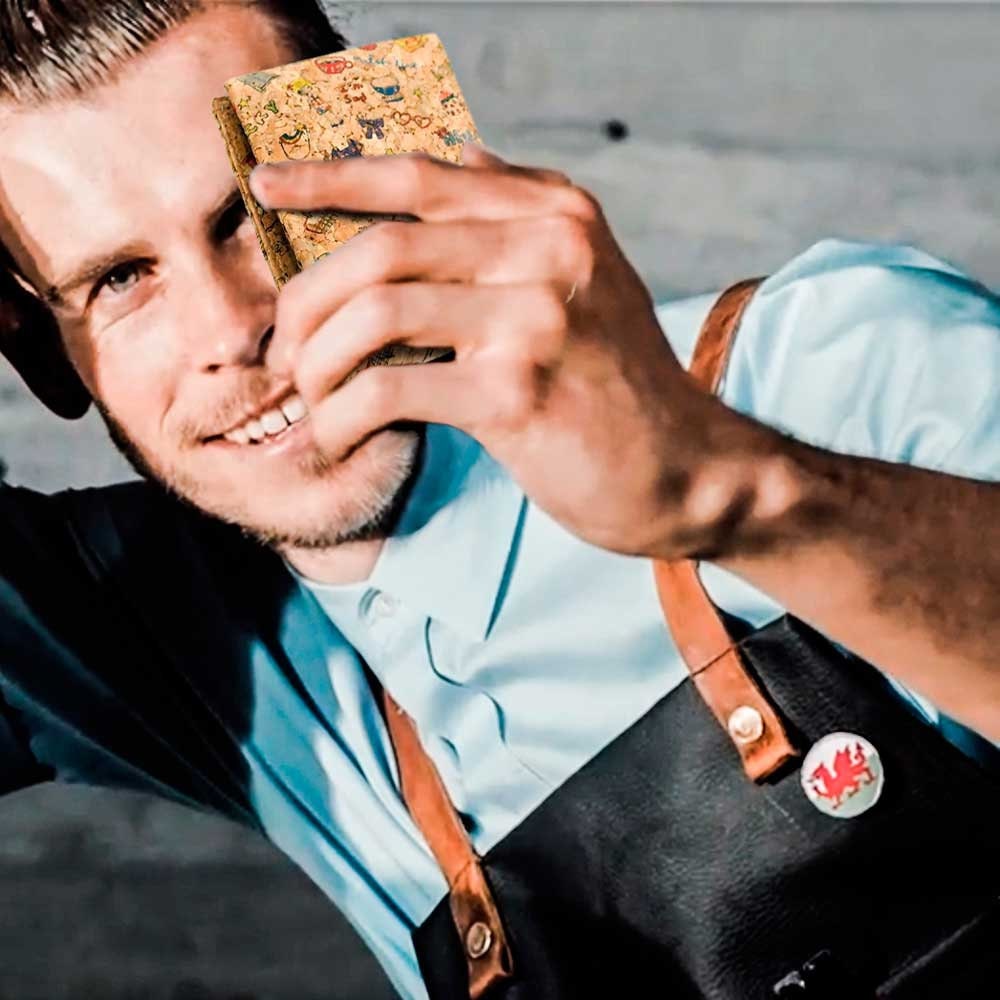 Vegan Kartenetui Kreditkartehalter Geldbörse für Business aus echtem Kork für Herren