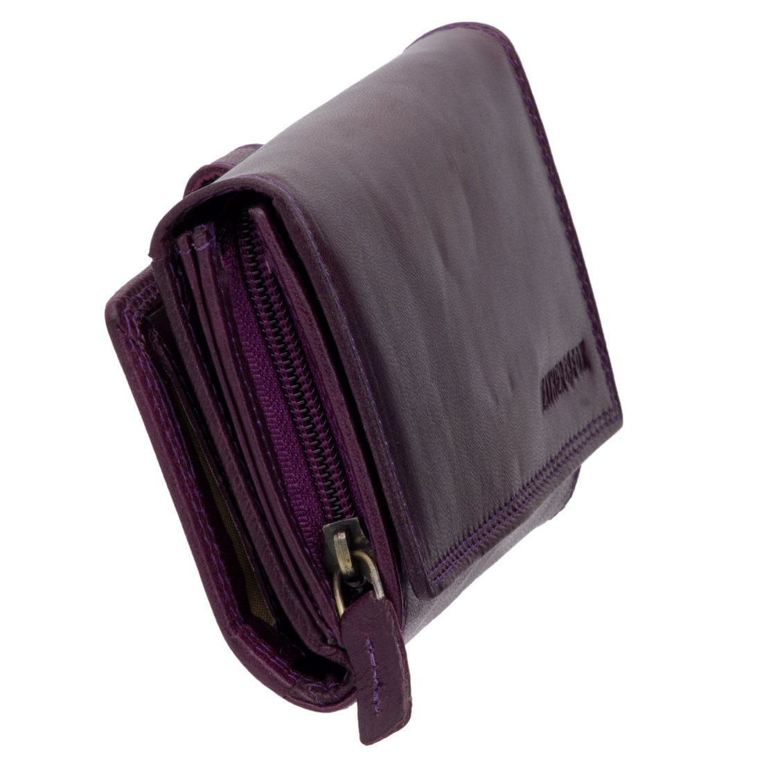 Damen Geldbörse Echtleder Braun mit RFID-Schutz, 17 × 10 × 4 cm, großes Portemonnaie mit 22 Kartenfächern