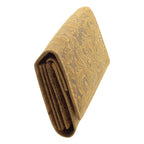 Damen Geldbörse aus Echtleder mit RFID-Schutz, Cognac Braun, 18 × 10 × 3,5 cm, Blumenprägung, 7 Kartenfächer
