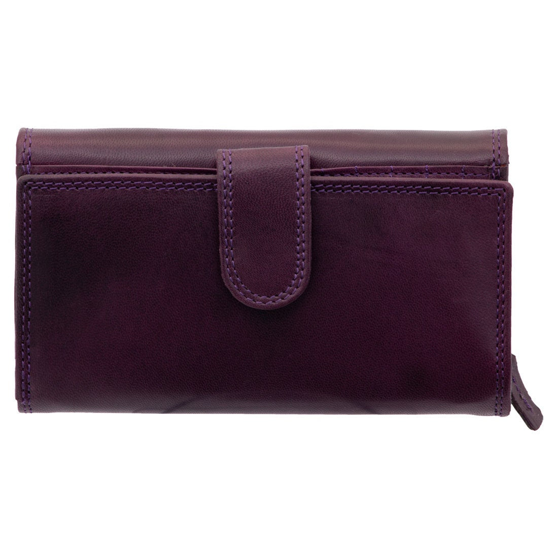 Damen Geldbörse Echtleder Braun mit RFID-Schutz, 17 × 10 × 4 cm, großes Portemonnaie mit 22 Kartenfächern