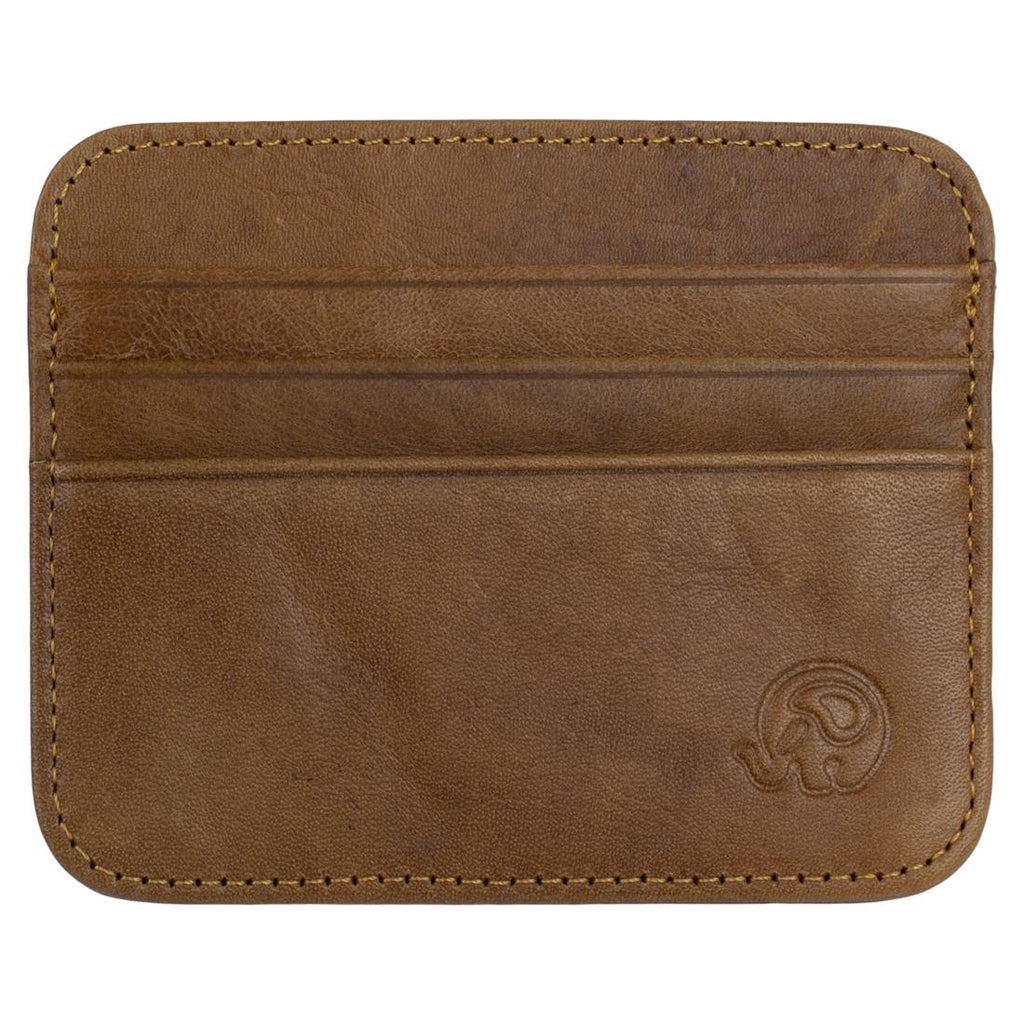 RFID Kartenetui Echtleder Braun – 6 Kartenfächer, 1 Geldscheinfach, Slim Card Holder 11×9×0,5 cm