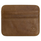 RFID Kartenetui Echtleder Braun – 6 Kartenfächer, 1 Geldscheinfach, Slim Card Holder 11×9×0,5 cm