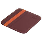 RFID Kartenetui Echtleder Dunkelrot – 6 Kartenfächer, 1 Geldscheinfach, Slim Card Holder 11×9×0,5 cm