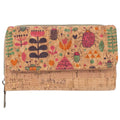 Damen Kork Portemonnaie RFID – vegane Geldbörse mit 6 Kartenfächern, 3 Geldscheinfächern und 2 Sichtfächern